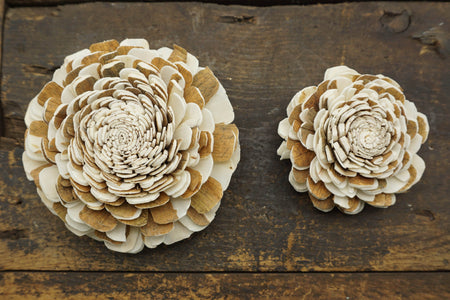 Java™- set of 12 - 2.5 inches _sola_wood_flowers