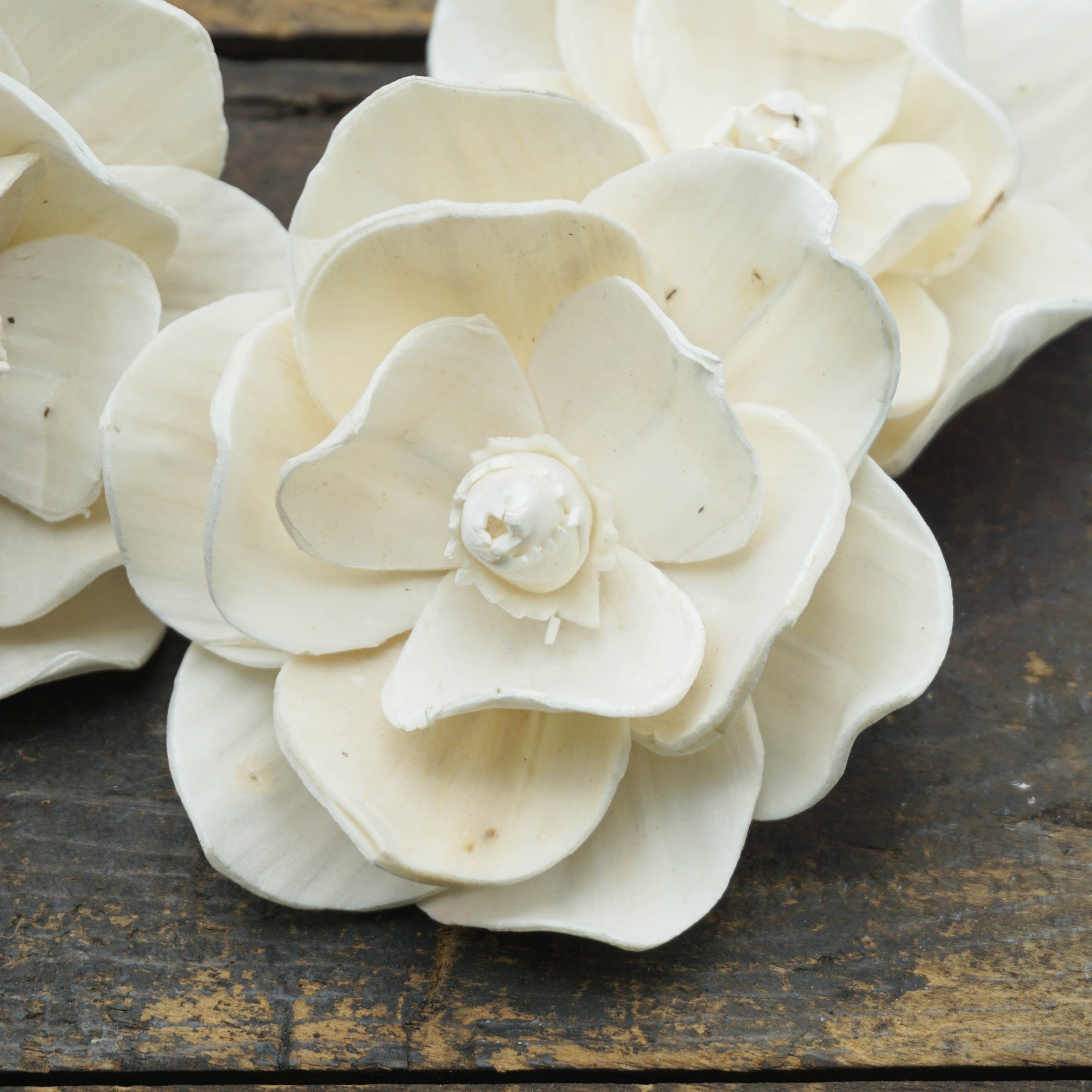 Magnolia Flower  - set of 12 - 4 inches _sola_wood_flowers