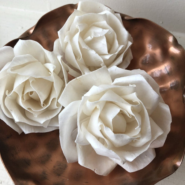 Tea Rose 3 inch set of 6 Wooden Flower Oh! You're Lovely Sola