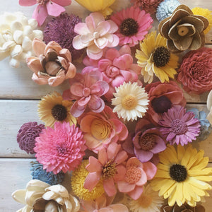 Wildflower Assortment - set of 50 _sola_wood_flowers